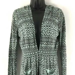 Athleta sweater jacket thin knit  Bamboo Hooded